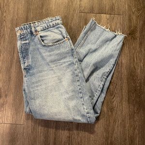 Zara straight leg blue jeans size 14